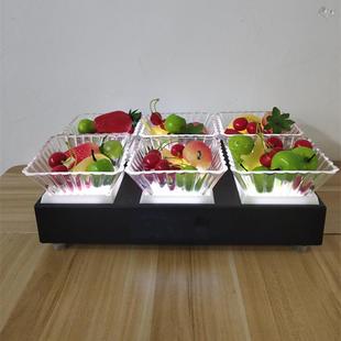 酒吧果盘KTV创意不锈钢分格多功能小吃碟4格6格瓜子干果零食拼盘