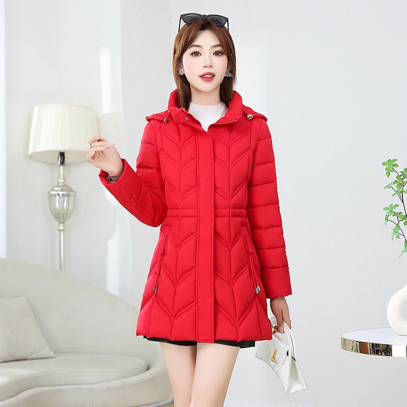 新品冬季新款棉衣女中长款时尚修身2026年爆款棉服妈妈洋气加厚棉