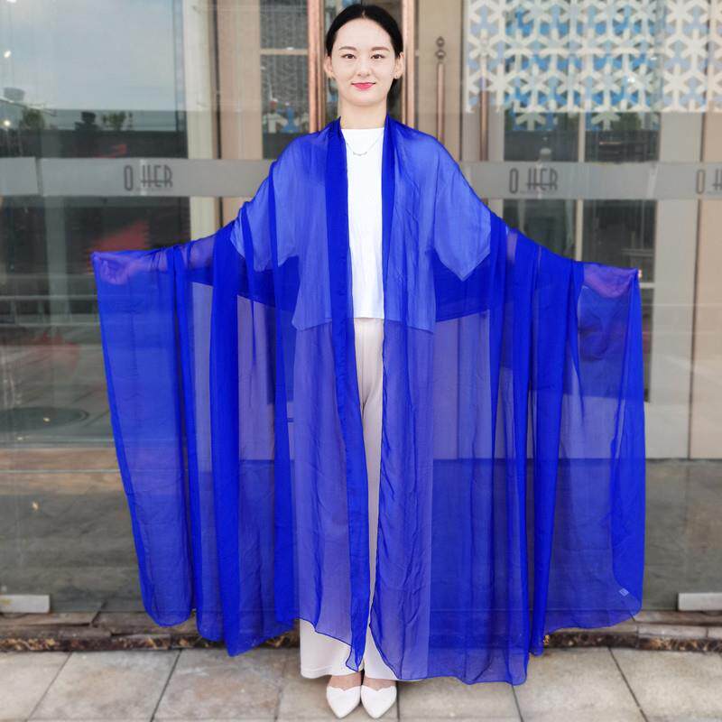 新品3米纯色紫罗兰杭州丝绸围巾女春秋长款深紫色丝巾百搭夏防晒