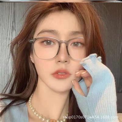 现货大圆脸适合的眼镜冷茶