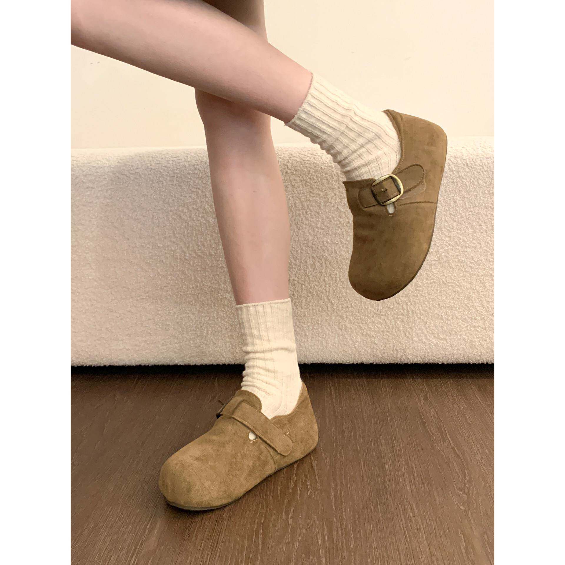 新品厚底内增高全包勃肯女鞋子女款2026新款春季爆款单鞋一脚蹬乐