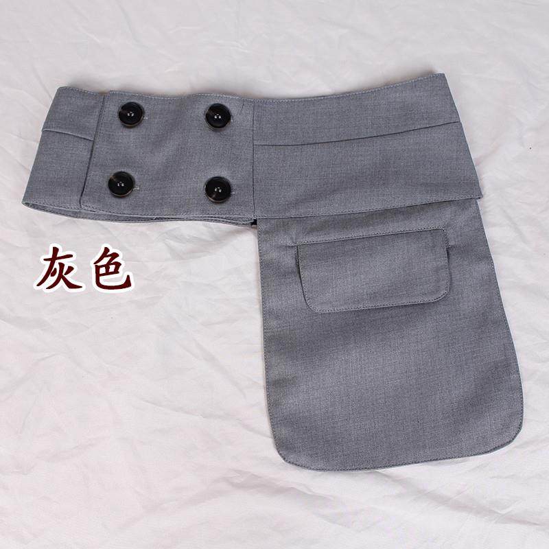 新品法式复古轻熟风超宽腰带女腰包口袋装饰百搭配衬衫连衣裙松紧