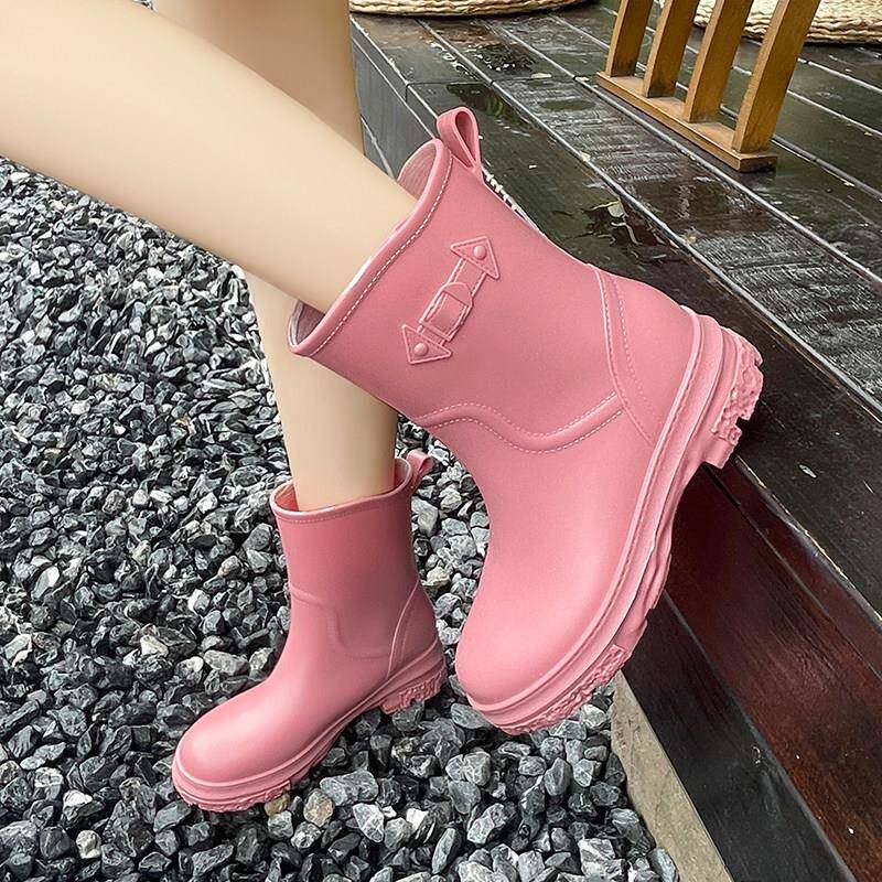 新品好看的雨鞋女款2026新款夏季硅胶防滑防雨中筒雨靴户外徒步水