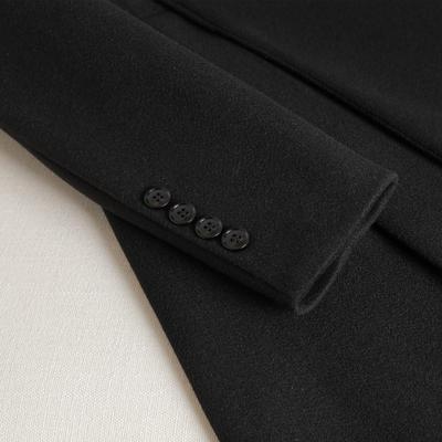 现货赫本风毛呢大衣女中长