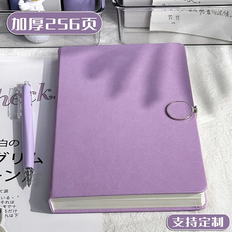A5笔记本本子高颜值磁扣本记事本开会议办公工作备忘记录本日记G