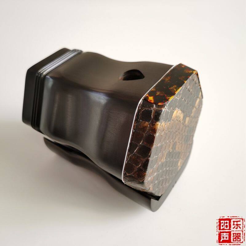 黑檀二胡筒 专业黑檀二胡桶子 六角二胡琴筒 已蒙皮带Z底座可选皮