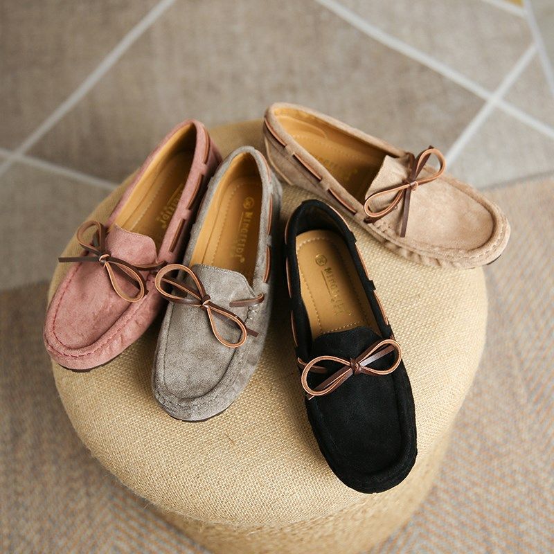 网红爆款豆豆鞋女2025新款x春秋百搭平底单鞋一脚蹬懒人孕妇妈妈,女鞋,乐福鞋（豆豆鞋）,淘宝优惠券,粉丝福利购,淘宝优惠卷