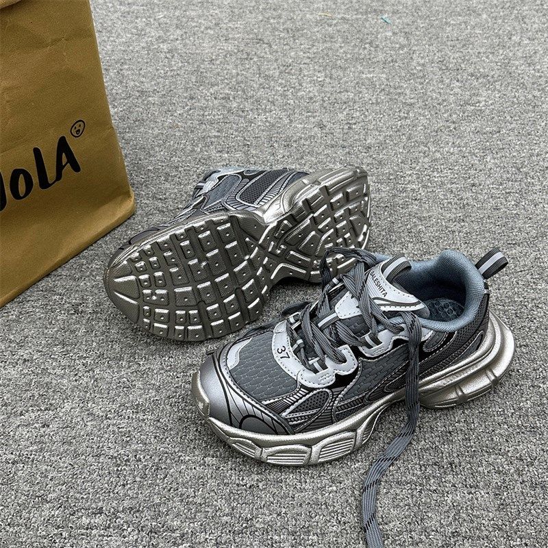 枪色经典百搭网面透气厚底老爹鞋男2D025新款学生情侣休闲运动鞋,流行男鞋,老爹鞋,淘宝优惠券,粉丝福利购,淘宝优惠卷