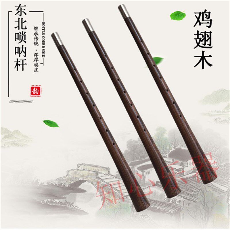 鸡翅木大唢呐调一尺n唢呐吸盘唢呐五钦子不定杆子喇叭大唢呐杆送