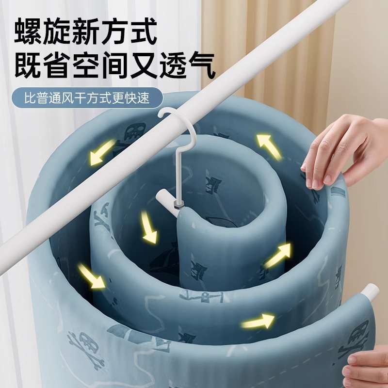 阳台晾被子神器床单被套防风螺旋式晾衣杆架凉大衣架晒被子晾衣架