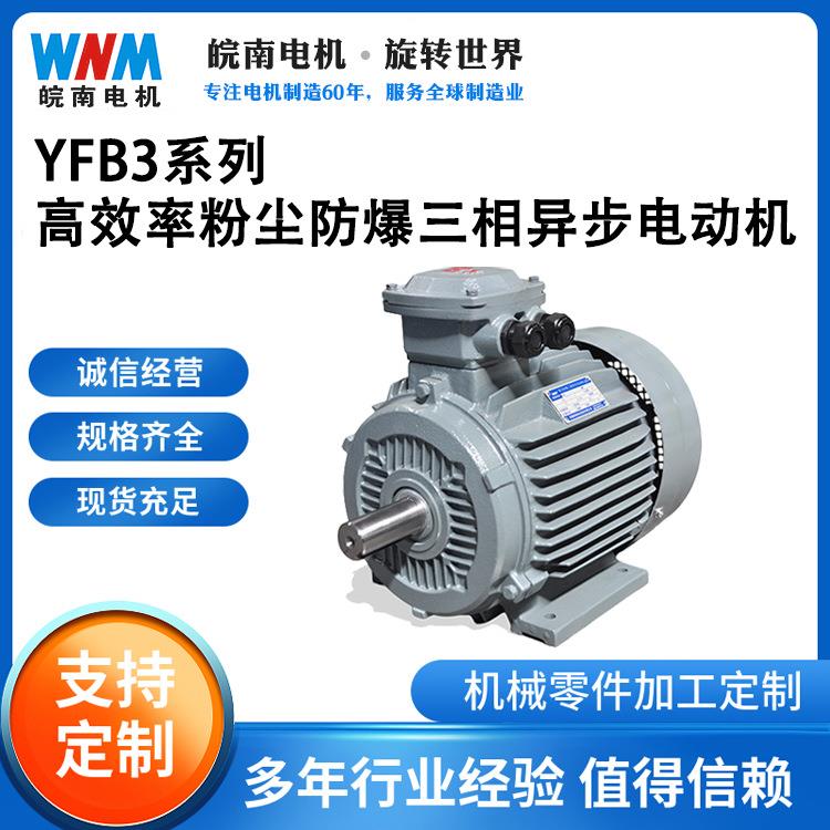 安徽皖南YFB3系列高效率粉尘防爆三相异步电动机三级能效380V50Hz