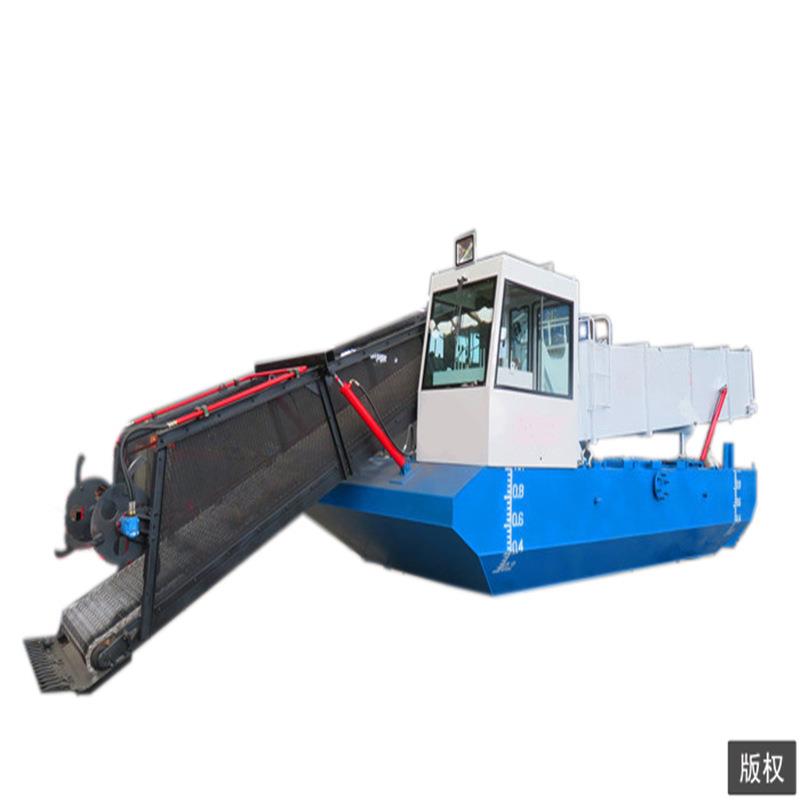 全自动割草船水葫芦水草清漂保洁船水库河道蒲草水花生打捞船