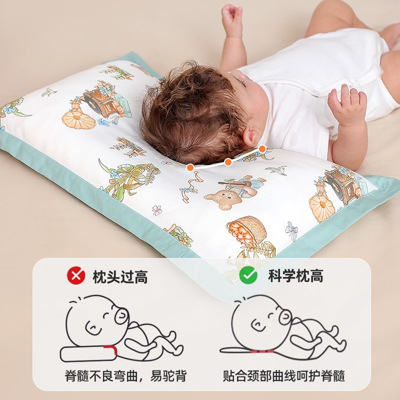 高童儿童枕头宝宝婴儿枕6月1-7岁幼儿园午睡枕四季通用决明子