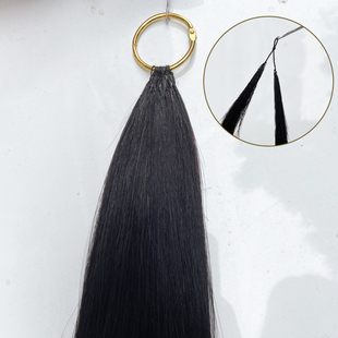 二代羽毛接发真发微型编织无痕接发三代双束微丝纯手工接头发长发