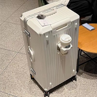 三七分平湖行李箱铝框pc材质超大容量静音加厚女拉杆箱登机旅行箱