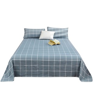 水洗棉床单单件100全棉加厚学生宿舍单人被单枕套三件套夏季