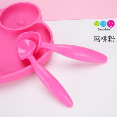 【一盒2支】GalaxyBaby歪把勺弯弯勺宝宝吃饭勺子套装弯头训练勺