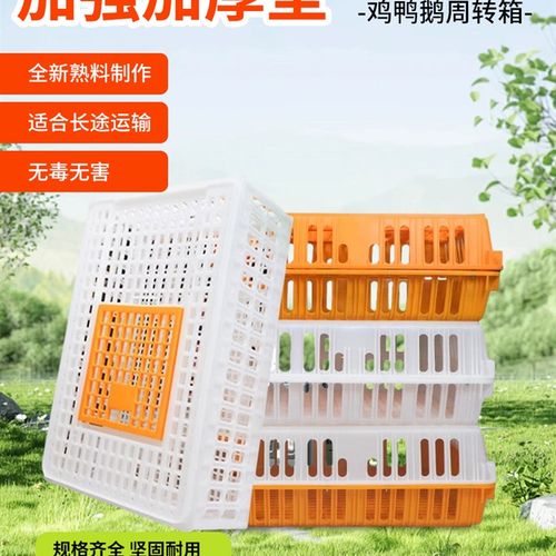 鸡笼运输笼塑料家禽周转箱筐家用大号兔笼养殖笼成鸡W鸭鹅鸽子笼