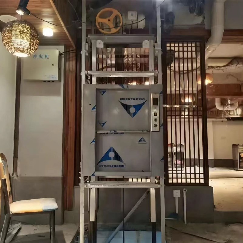 酒店传菜电梯饭k店学校送菜梯免检食堂厨房推车式餐梯升降机