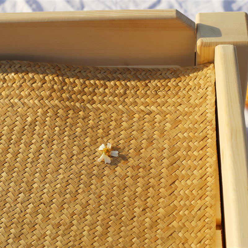 儿童凉席幼儿园午睡床席蒲x草席 天然手工编织婴儿床柔软席子