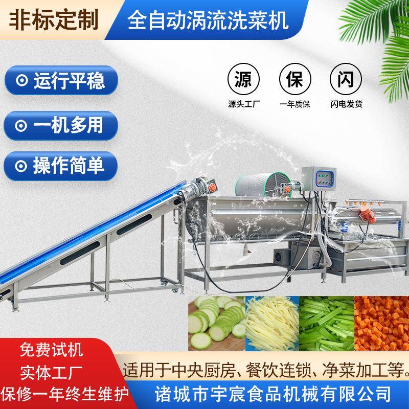全自动涡流清洗机超声波臭氧洗菜机中房碎菜预制菜清洗设备