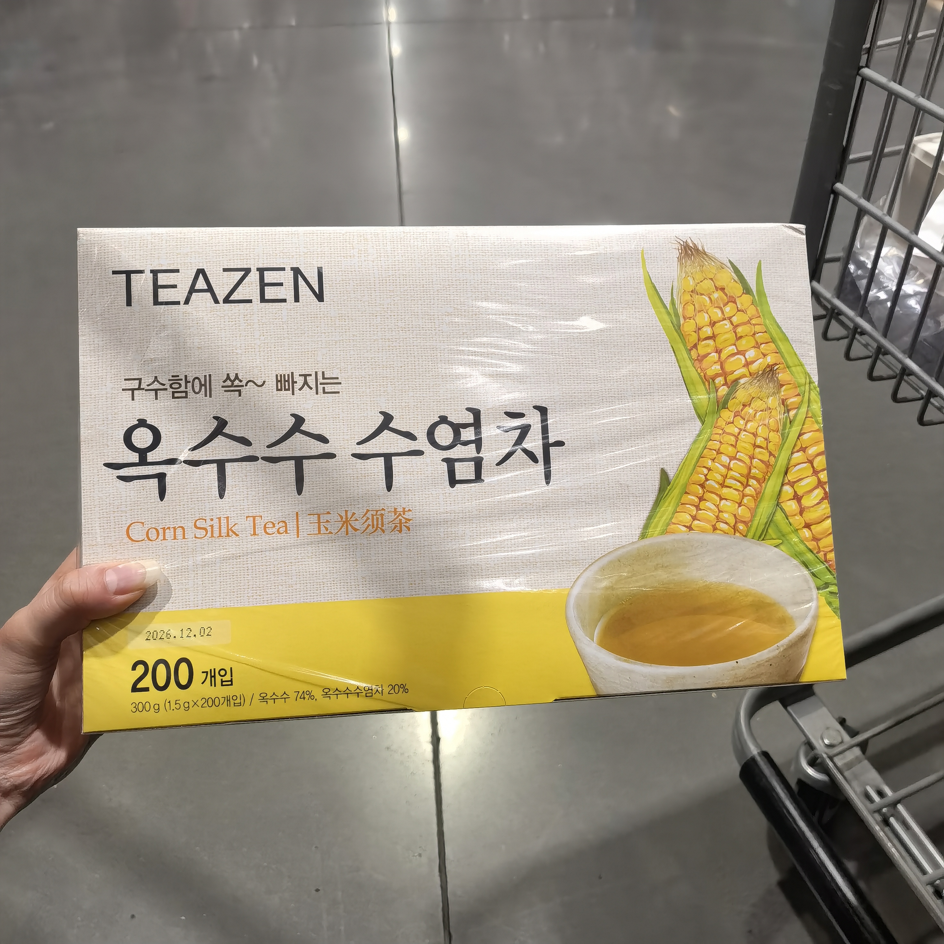 上海COSTCO代购韩国进口TEAZEN玉米须茶300g茶包袋泡茶冲饮