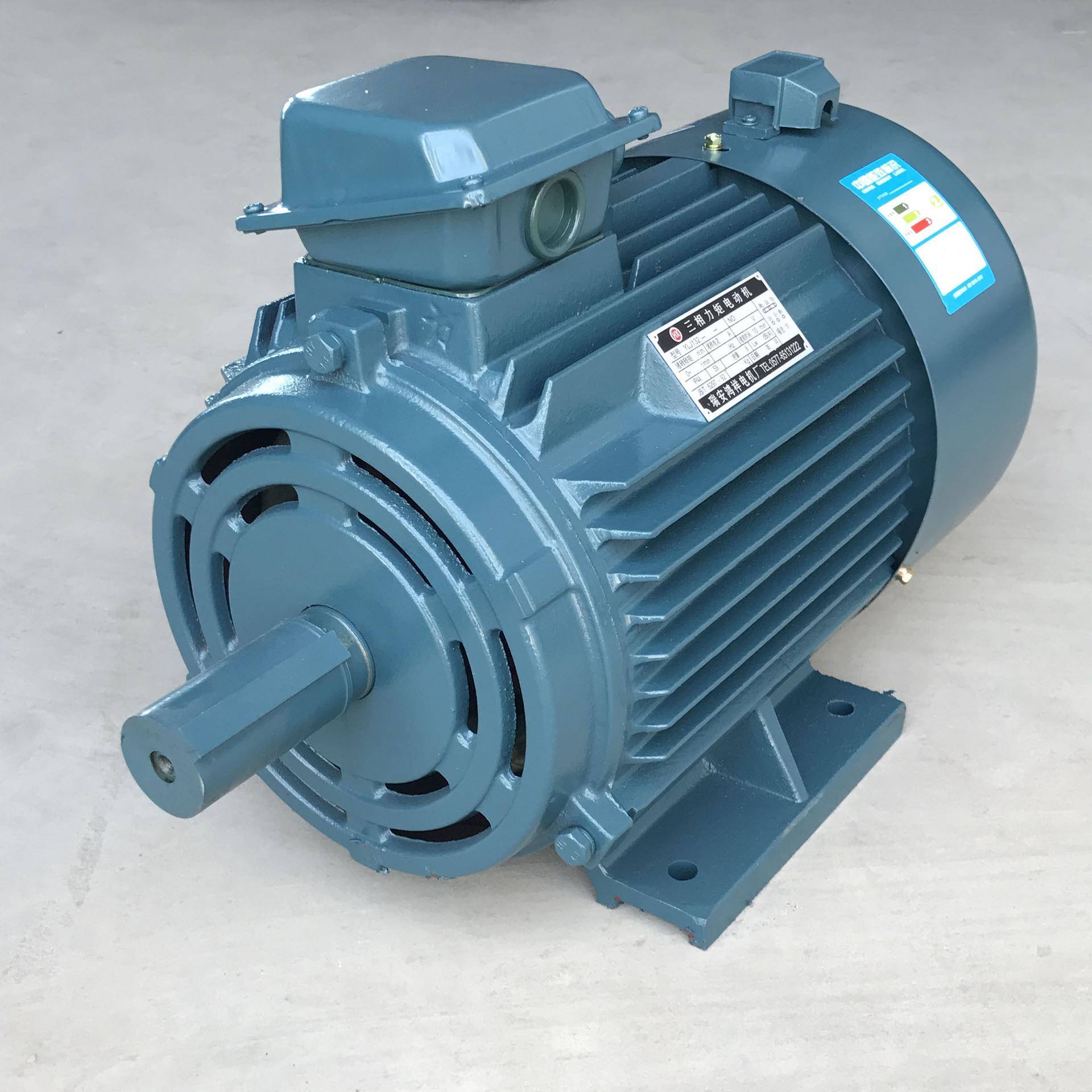 浙江瑞安鸿祥力矩电机YLJ112-132系列4级卧式顶出线三相电动机