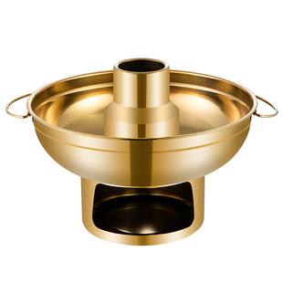 泰式冬阴汤锅商用打边炉火锅酒精炉干锅老式木炭火锅小铜锅家用锅