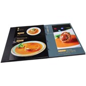 皮面活页本菜谱设计制作定制菜单本夹塑料纸防水防油酒水本