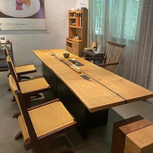 大小户型茶台家用客厅功夫泡茶桌 白蜡木实木大阪茶桌椅组合新中式