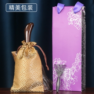 古宣气垫梳子气囊按摩梳防静电天然黑檀木梳子脱发卷发直发家用梳