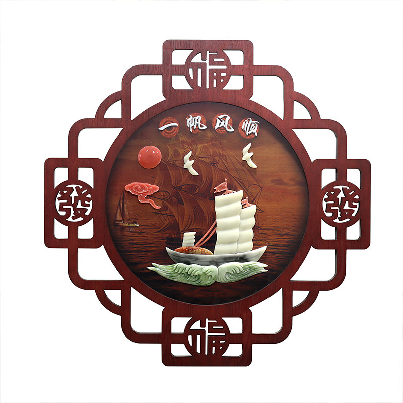客厅装饰c画中式沙发背景墙玉雕挂画电视餐厅挂件玄关走廊卧室壁