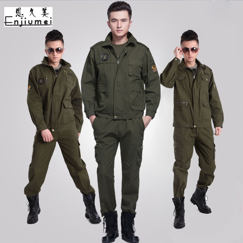 春秋款长a袖工装男士工作服套装电焊工装汽修工作服耐磨劳保服加
