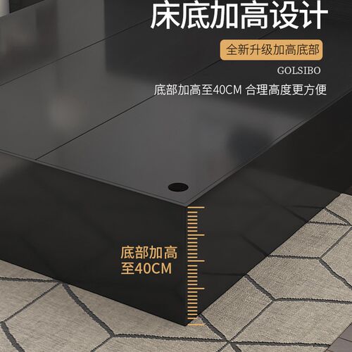 榻榻米床双人床多功能板式床1w.8米现代简约高箱储物床1.5米收纳