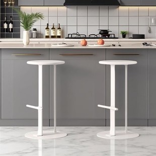极简吧台椅轻奢高脚凳家用岛台彩色吧椅咖啡店酒吧前台铁艺吧台椅
