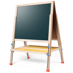 白板家用小学生涂鸦可擦无尘 儿童画板磁性写字板幼儿小黑板支架式