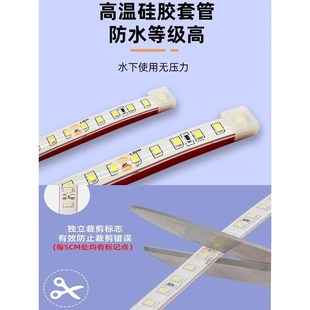 实心灌胶12V24V防水灯带自粘led水下泡水池鱼缸户外亮化灯条