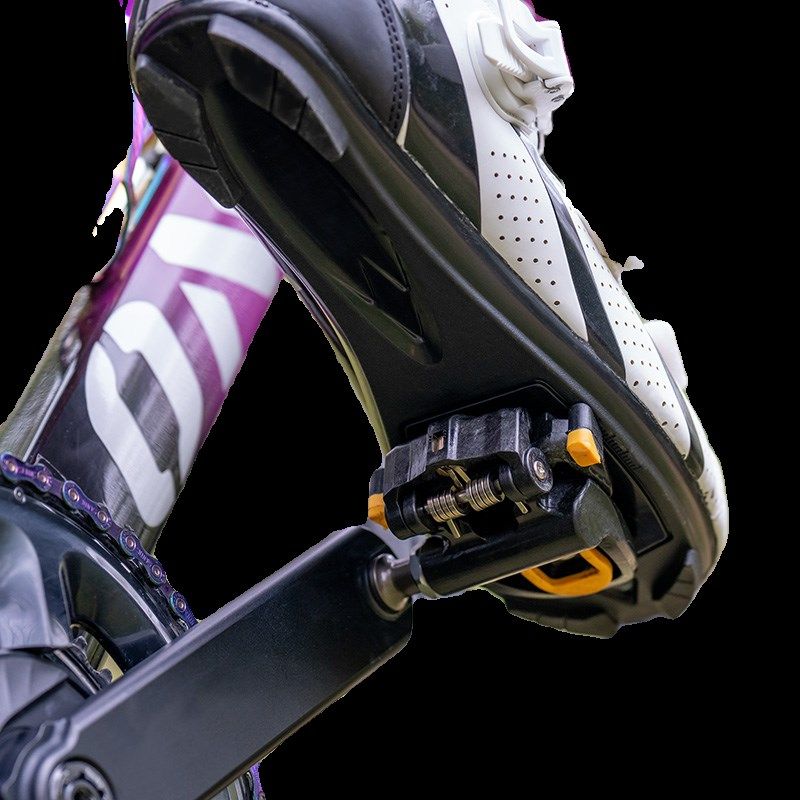 奥利尼PD06公路车碳纤维锁踏自行车SPD自锁钢钛6度脚踏带锁片踏板