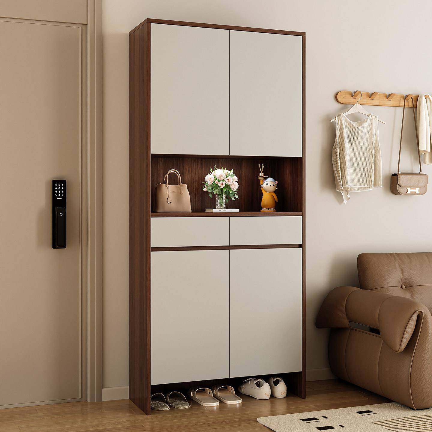 入户实木鞋柜家用门口玄关柜门厅柜一体2026新款收纳柜大容量靠墙,住宅家具,鞋柜,淘宝优惠券,粉丝福利购,淘宝优惠卷