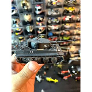 1：72合金坦克模型二战德国虎式坦克213德国灰做旧涂装配展示盒AI