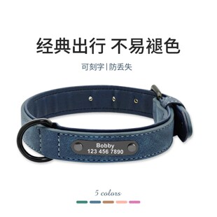 狗狗项圈定制刻字小型犬泰迪小狗颈圈宠物狗狗专用外出牵引狗脖套
