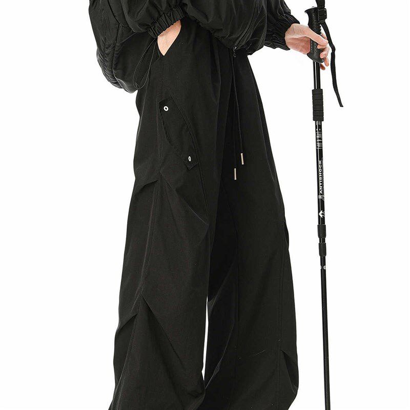 褶皱冲锋裤男2025夏季新款户外机能风伞兵工P装裤宽松直筒休闲长,男装,卫裤,淘宝优惠券,粉丝福利购,淘宝优惠卷