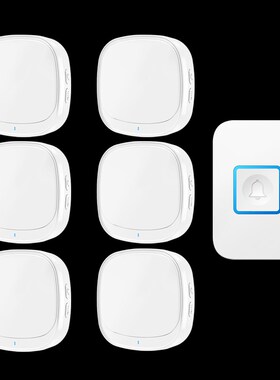 门铃无线家用超远距离智t能遥控电子防水门玲一拖六穿墙 USB