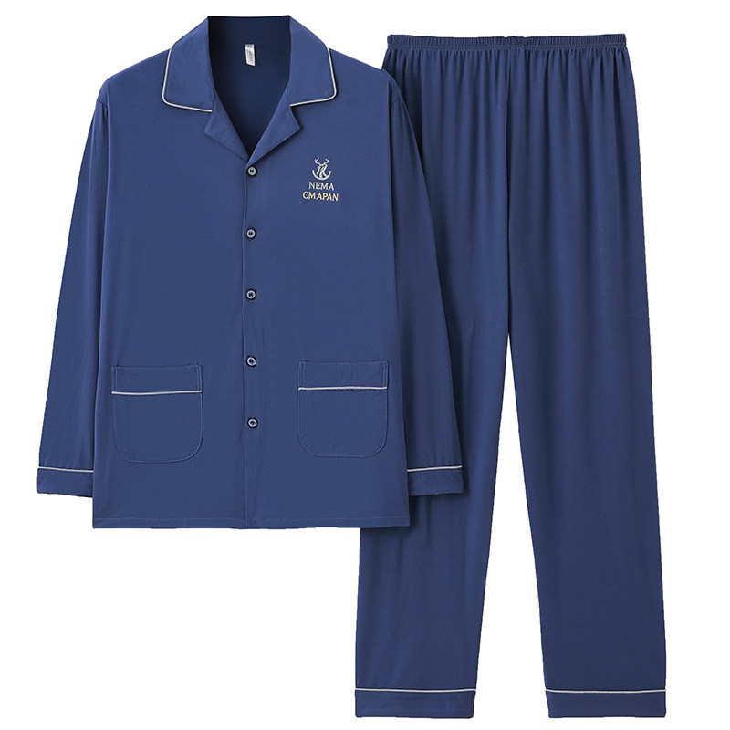 可外穿揭阳睡衣男士2o023年春秋男款纯棉长袖大码春夏季家居服套