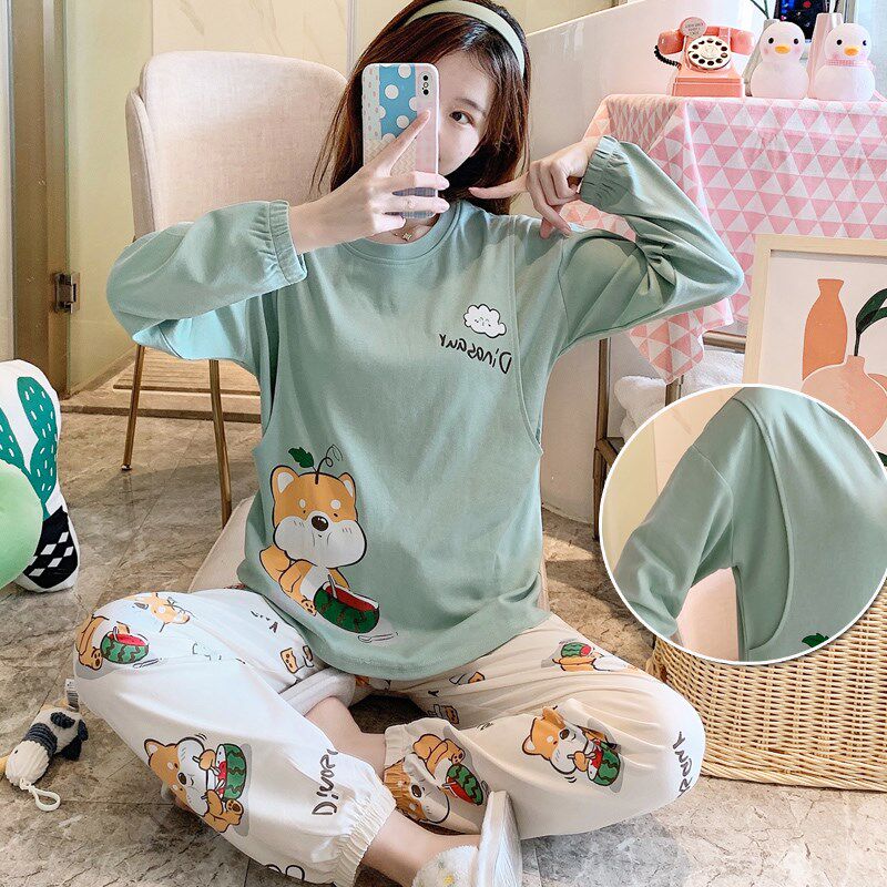 月子服春秋季纯棉产后孕期专用哺乳孕妇睡衣夏季薄款9月份8家居10