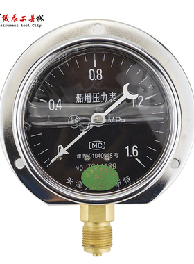 船用耐震压力表YN-100T后边抗震减震真空表油压YC水压气压负压表