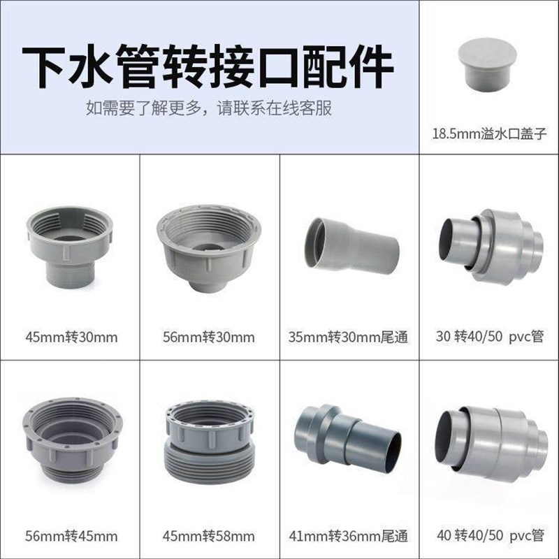厨房下水管接口对接器洗菜盆下水管尾通35毫米变30mm管转接头厨房