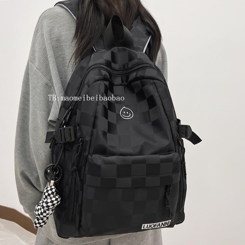 高中生书包初中女生大容量双肩包男款小型多兜2024网红爆款背包潮