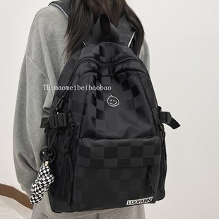 高中生书包初中女生大容量双肩包男款小型多兜2024网红爆款背包潮