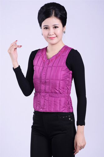 中老年女马甲棉坎肩秋冬款女马夹羽绒棉背心妈妈装贴身小马甲保暖